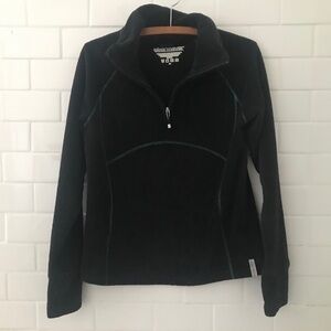 Cozy black quarter zip fleece